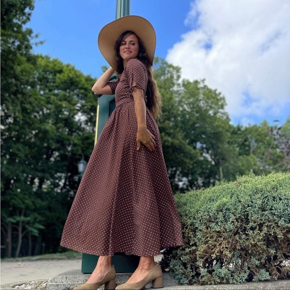 Super Cute Dresses Donovan Dots Brown Maxi Dress
Nursing Dress - Picture 2 of 7